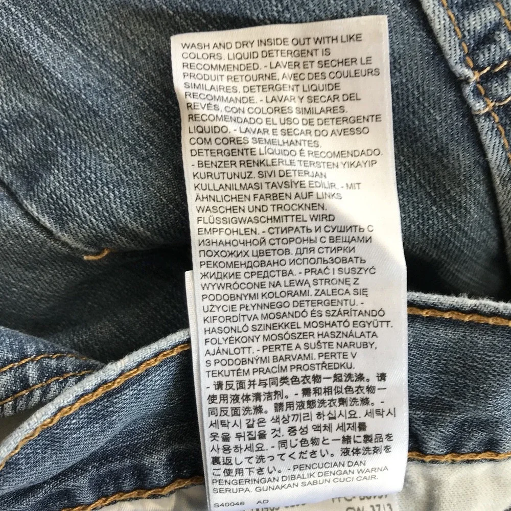 Levi's Mens‎ Jeans Sz 42x32 Medium Wash Solid Blue Jean Style 505 100% Cotton